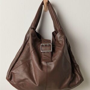 Free People Shoreditch Shoulder Bag in espresso NWT
